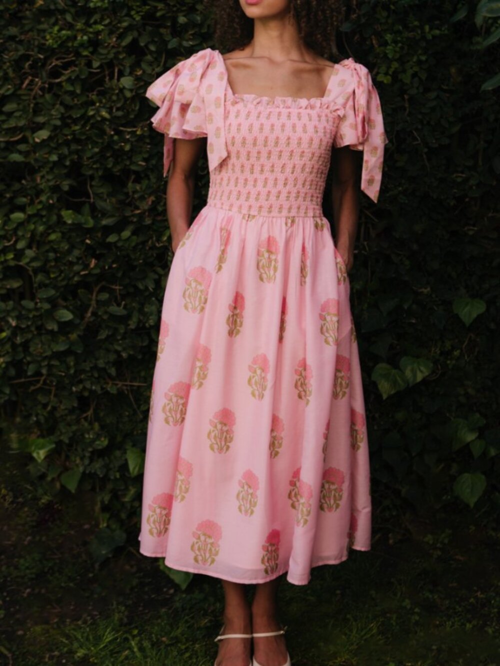NWT Ivy City Co. Rayna Dress in Pink Block print, cotton, SIZE M